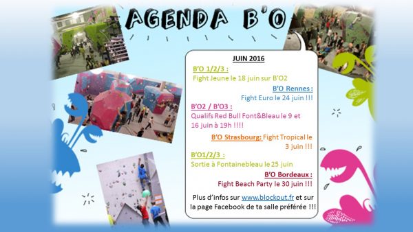 Agenda B'O Juin 2016