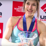 Alex Puccio, sacrée pour la 10ème fois championne américaine de bloc, aux côtés de Nathaniel Coleman !