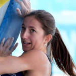 Anouck Jaubert fait le point après l’épreuve de bloc et de difficulté