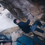 Shawn Raboutou s’attaque au dernier des cinq 9A bloc de la planète