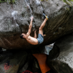 Adam Ondra et Stefano Ghisolfi testent une réplique du crux de « Silence » 9c, au Val Daone